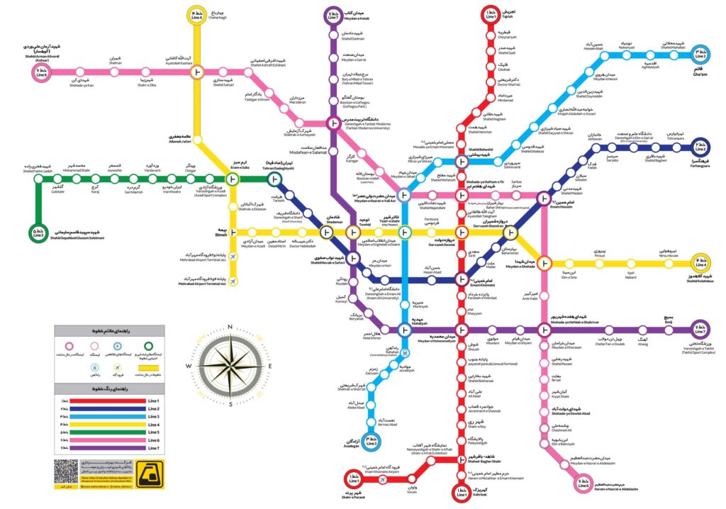 tehran metro map