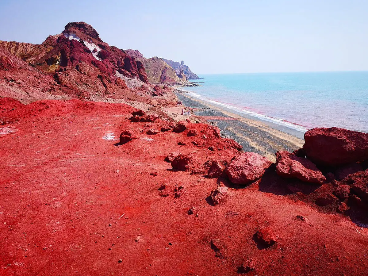 Red beach in Hormuz